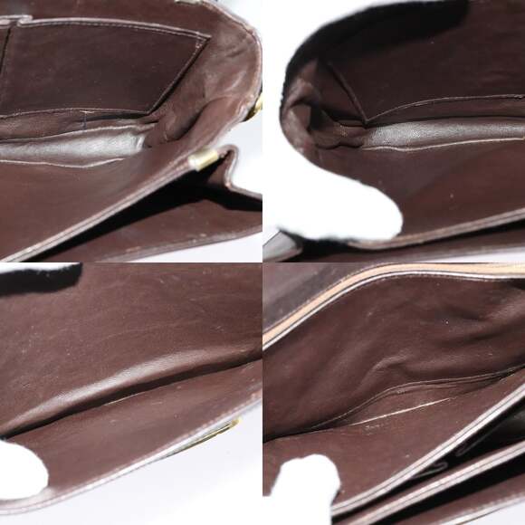 CELINE C Sulky Shoulder Bag Canvas Brown Gold - Picture 12 of 13